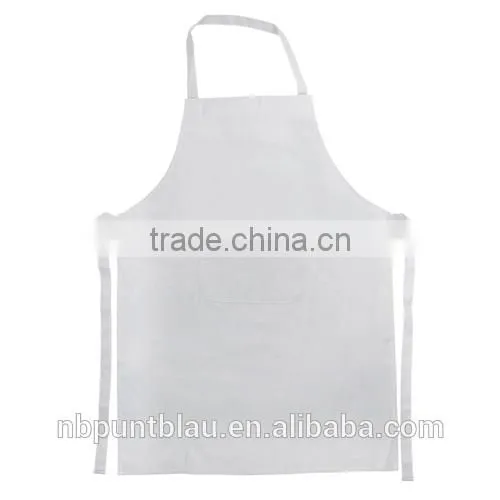 Cotton Simple Kitchen Apron With Front Pocket photo-3
