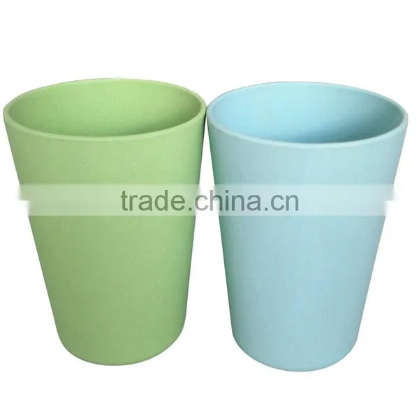 Eco Rice Husk Kids Mug Bamboo Fiber Reusable Colored Coffee Cup photo-3