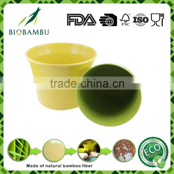 Degradable Inexpensive Customized Bamboo Fiber Flower Pot photo-3