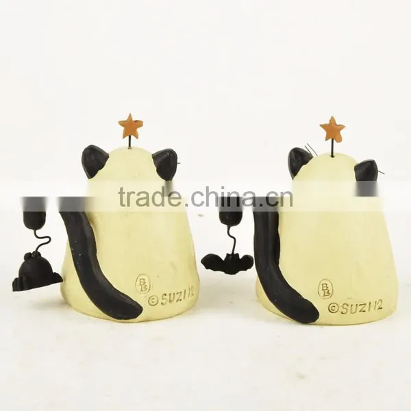 Custom 2017 Halloween Decoration Party Ghost Cat Figurine photo-6