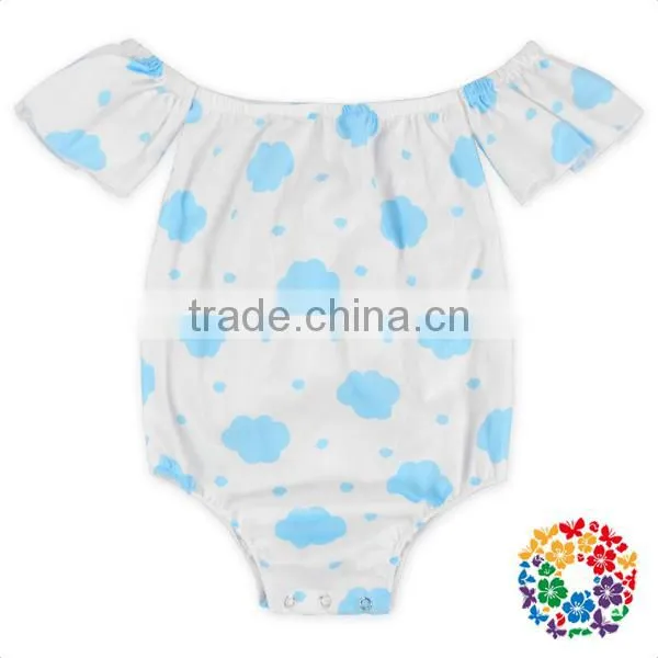 Baby Girls 4Th If July New Style Off Shoulder Flag Romper Fashion Design Flutter Sleeve Romper Baby photo-2