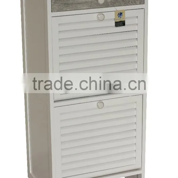 2016 Sell Well Euro Style White Lacquer Shoes Cabinet photo-2