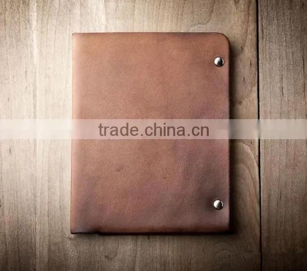 Dark Brown Genuine Cow Hide Leather Holder for Passport photo-2
