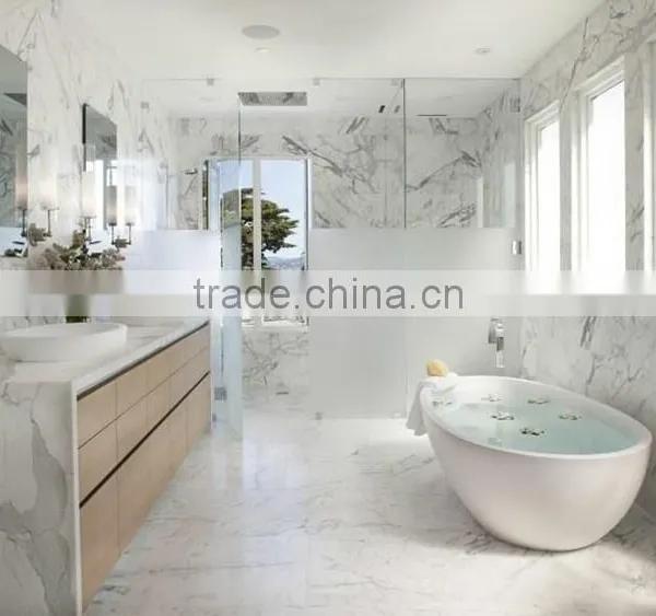 Premium Solid Surface Natural Stone China White Marble Tile for Floor photo-2