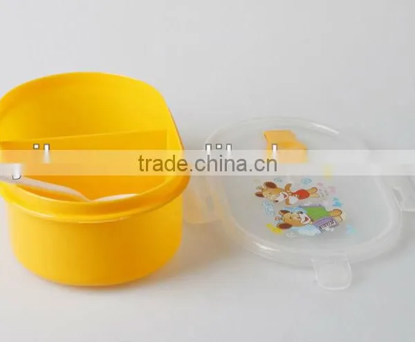 BPA Free Plastic 2 Compartment Lunch Box With Spoon photo-2