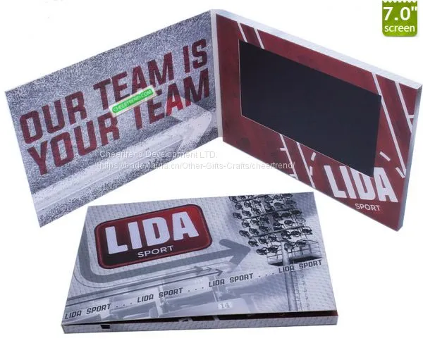 A5 256MB LCD Digital Catalogue Video Greeting Card Video Brochure With Mutil Screen for USA photo-4
