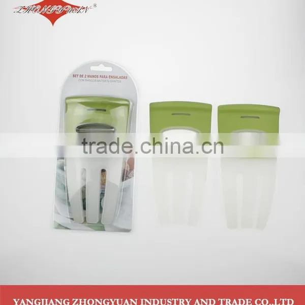 New Design High Quality 2pcs Set of Plastic Salad Mixing Tools Salad Fork photo-2