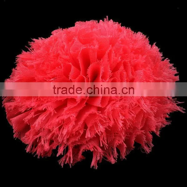 Fraying Chiffon Flower Puff Ball for Kids Hair Accessories photo-6