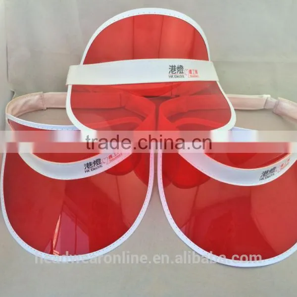 Custom Fashion Cheap Colorful PVC Sun Visor Hat photo-4