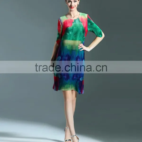 Fancy Wash Printed Women Camo Draped Dresses photo-2