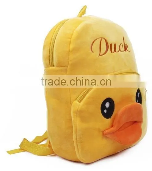 2015 Duck Plush Bags 3D Wholesale Children School Bag Baby Cartoon School Bag for Kids photo-5