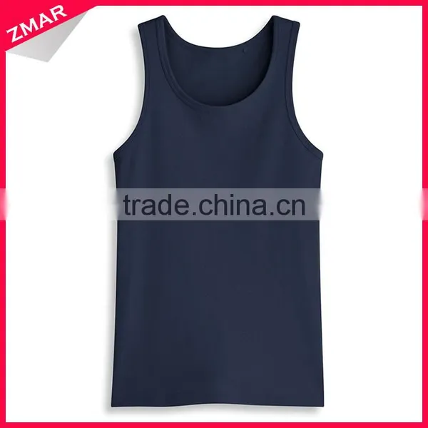 New Model Design 100% Cotton Fashion Wholesale Mens Custom Stringer Tank Top