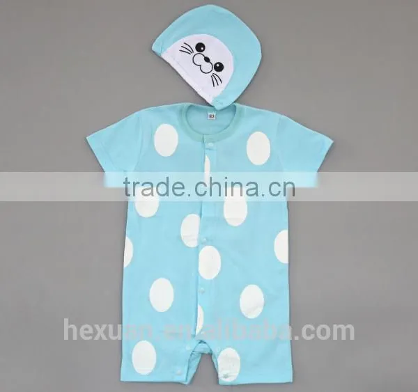 New Arrival Wholesale 100% Cotton Plain Color Baby Romper Short Sleeve Baby Summer Rompers photo-5