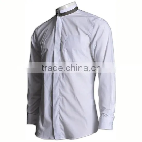 BSCI/SA8000 Executive Solid Men Fashion Shirt Stand Collar Color Men Shirt photo-2