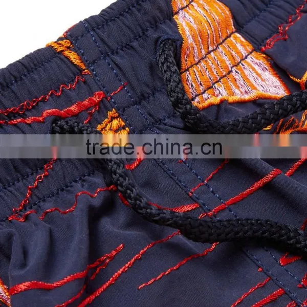 2017 Hot Sale Summer Shorts Men Beach Mid-Length Embroidered Custom Made 100% Nylon Swim Shorts Wholesale photo-4