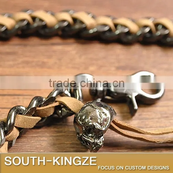 Leather and Alloy Metal Punk Style Pants Pendant photo-2