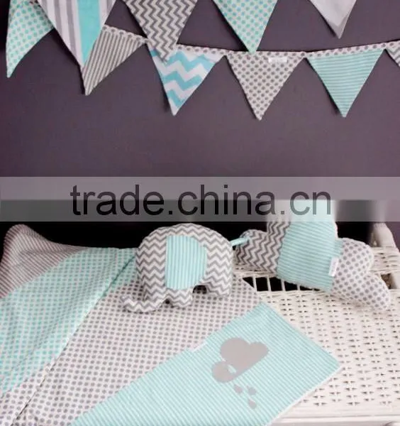 Durable 100% Cotton Fabric Flag Bunting Banner Wedding, Birthday, Party Decoration photo-6