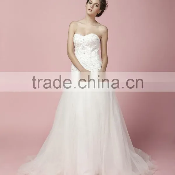 Mermaid Sweetheart Neck With Bead Wedding Dress Lace GOWN AS28302 photo-3