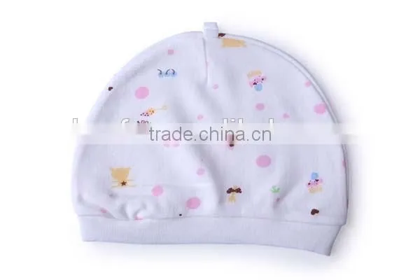 High Quality Kids Beanie Knitted Dot Printed 100% Cotton Baby Hat photo-4