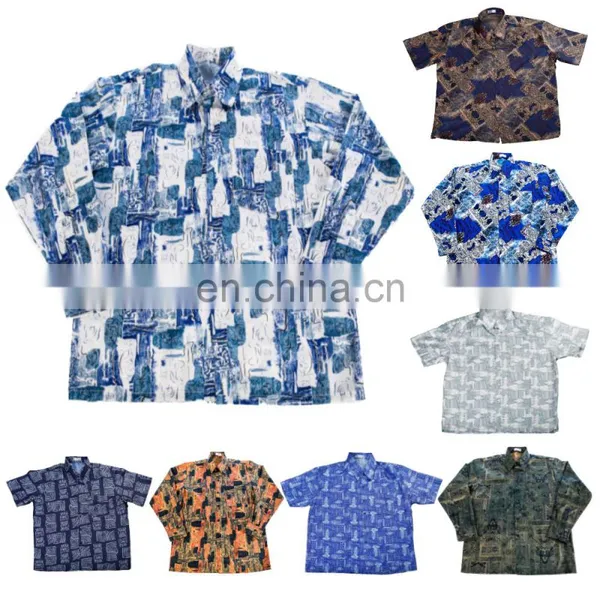 Thai Silk Mens Patterned Shirts/Casual Paisley Vintage Hawaiian