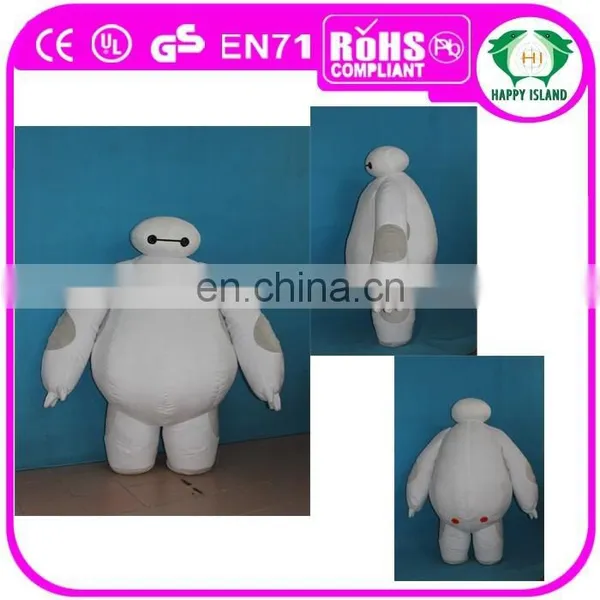 2015 HOT Big Hero 6 Baymax Mascot Costume.inflatable Robot Baymax