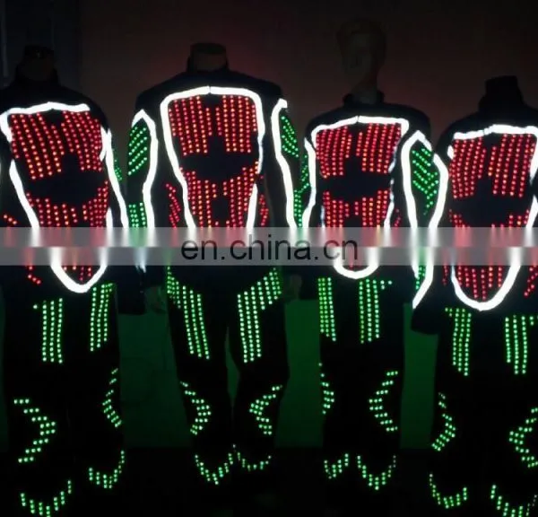 led dance robot costume/RGB remote control led light robot costume