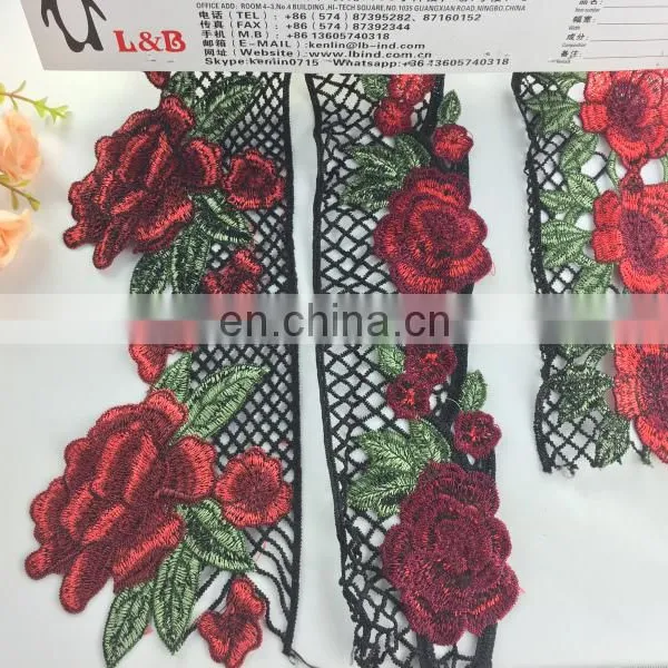 2017 Custom Decorative Multicolor Polyester Flower Design Lace Trim photo-2