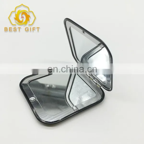 Small Mini Square Ladies Compact Aluminum Metal Mirror photo-6
