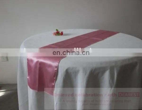 Wholesale fancy hot selling ployester satin table runner for wedding decoration