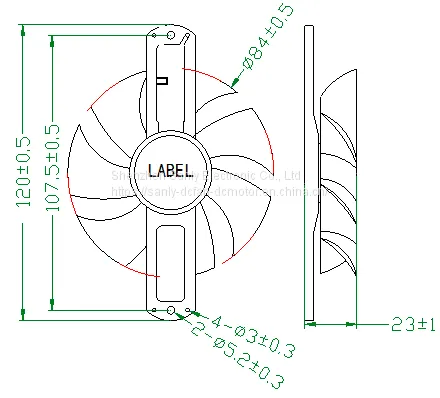 High Speed 3500RPM DC 24V Axial Cooling Fan Frameless Fan photo-5