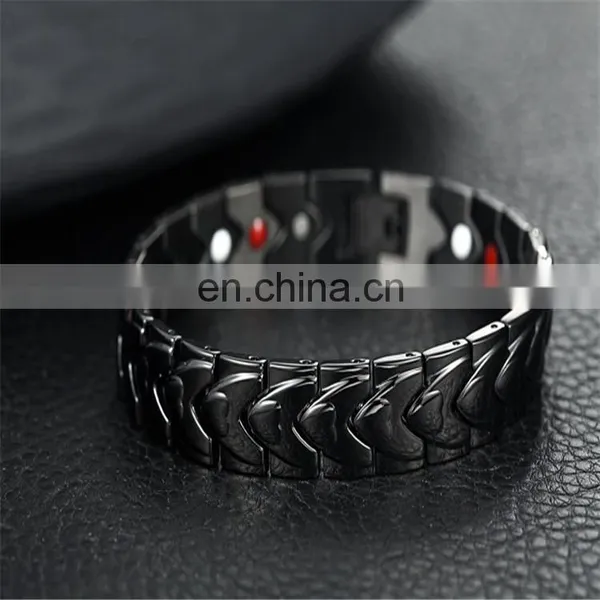 Heart Shaped Twisted Healing 4 IN 1 Elements Energy Health Bracelet Magnetic photo-3
