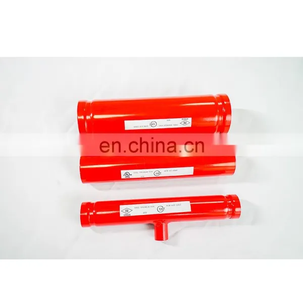 2" Galvanized Red Epoxy Welded Steel Pipe Thread End ASTM A795 SCH 40 photo-4