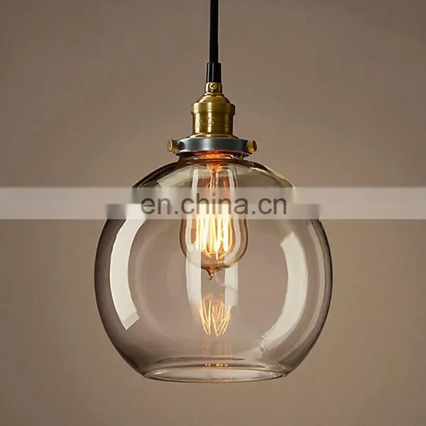Creative Retro Ceiling Chandelier Lamp for Home Bar Vintage Glass Pendant Light Fixtures photo-4