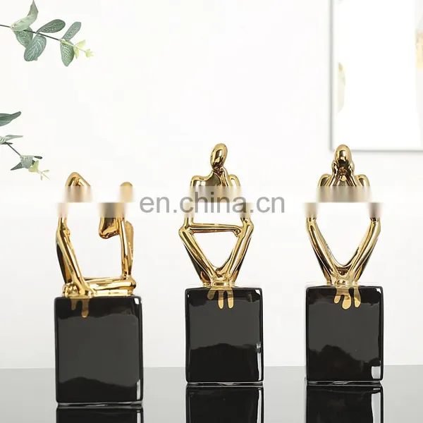 Nordic Hotel Home Decoration Art Sculpture Table Statue Abstract Figure Body Sculpture Porcelain Crafts photo-6