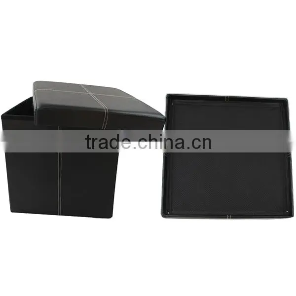 Customized Printing Waterproof Flat Fold Storage Ottoman photo-2