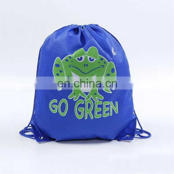 Drawstring Bag Non Woven Backpack Custom Printed Eco Friendly for Kids photo-5