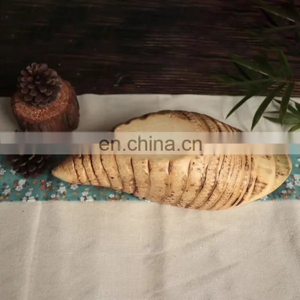 Bamboo Root Small Biodegradable Snack Tableware Dinner Bar Wedding Candy Plate for Dried Fruit and Nuts Snack Tea Set With Tray photo-5