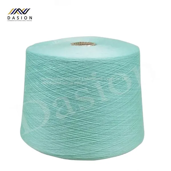 Dasion Brand Blue Color 100% Spun Polyester Yarn photo-5