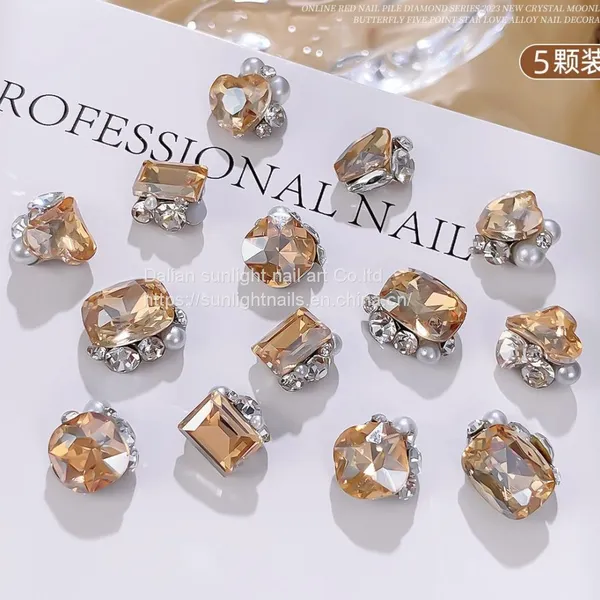 30 Mesh Red Maillard Nail Accessories, Coffee Resin Butterfly Frozen Through Camellia, Autumn and Winter Nail Diamonds photo-4