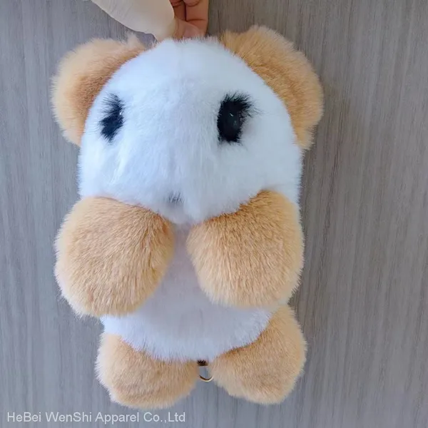 0182023 New Plush Panda Schoolbag Cute Backpack Panda Artificial Fur Bag Plush Toys China Wholesale photo-5