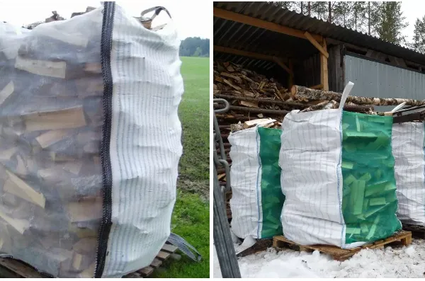 800kgs Firewood Big Bag Super Sack PP Mesh Jumbo Bag 1ton FIBC Breathable Firewood Log Bulk Bag photo-3