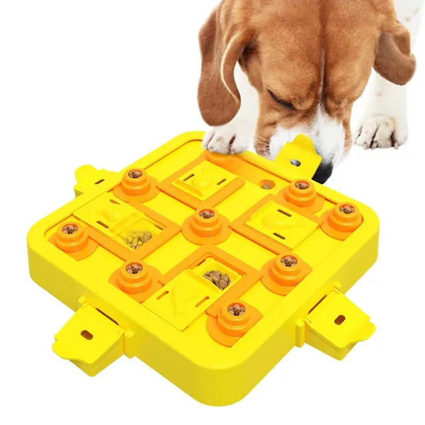 Custom Wholesale Pet Slow Feeder Bowl New Chessboard Design Cat Dog Puzzle Toy Interactive Feeding Dish photo-5