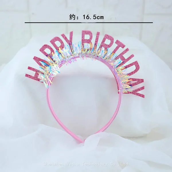 Factory-Supplied Princess Birthday Headbands - Glitter Powder Hoops for Bulk Party Props photo-3