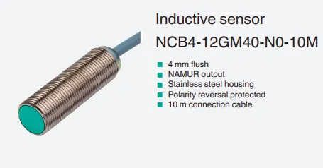 Original and New Pepperl+Fuchs NCB4 Inductive Sensor, Explosion-proof NAMUR Type, Stainless Steel, IP67 Rating