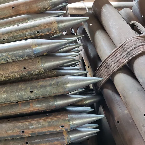 Mild Carbon Steel Umbrella Pipe Injection Grouting Tube Grout Pipe for Tunneling Construction and Forepoling photo-2