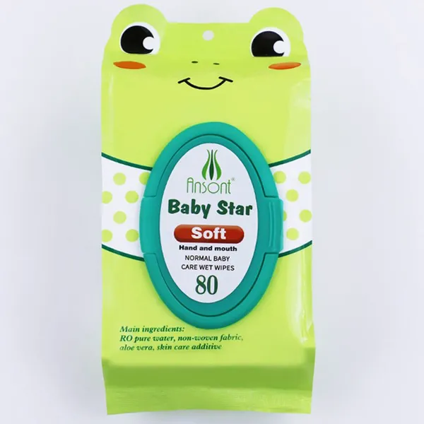 80Pcs/100pcs/120pcs Baby Wipes Soft Skin-friendly Alcohol-free Hand Mouth Wipes