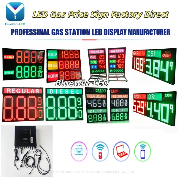 12 Inch 8888 Digital Display for Gas Station Led Digital Number Price Signboard Oil Digital Price Screen Led Price Screen
