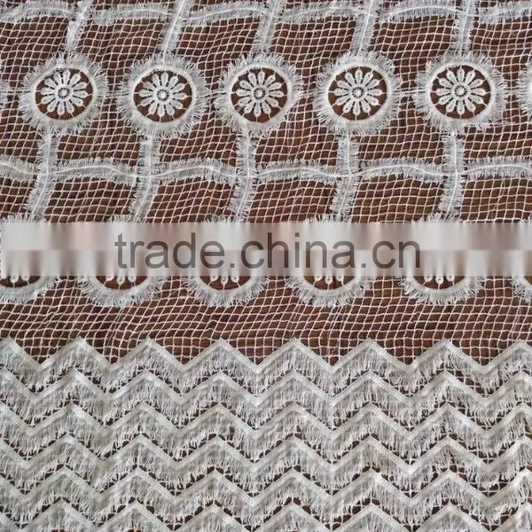 2016 Milk Silk Lace Fabric Design With Flower Polyester Lace Fabric for Garment Accessory photo-2