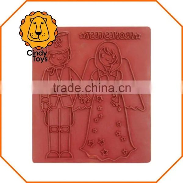 Wooden Rubber Stamp Angel & Miner 1 Pcs for Christmas photo-2