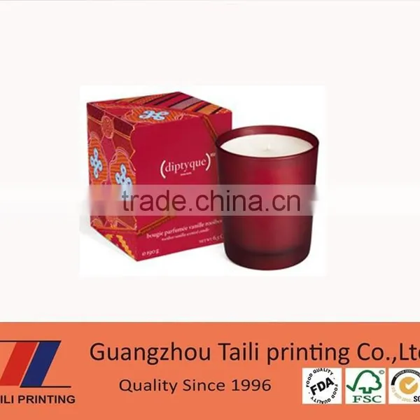Offset Printing Cardboard Candle Packaging Box